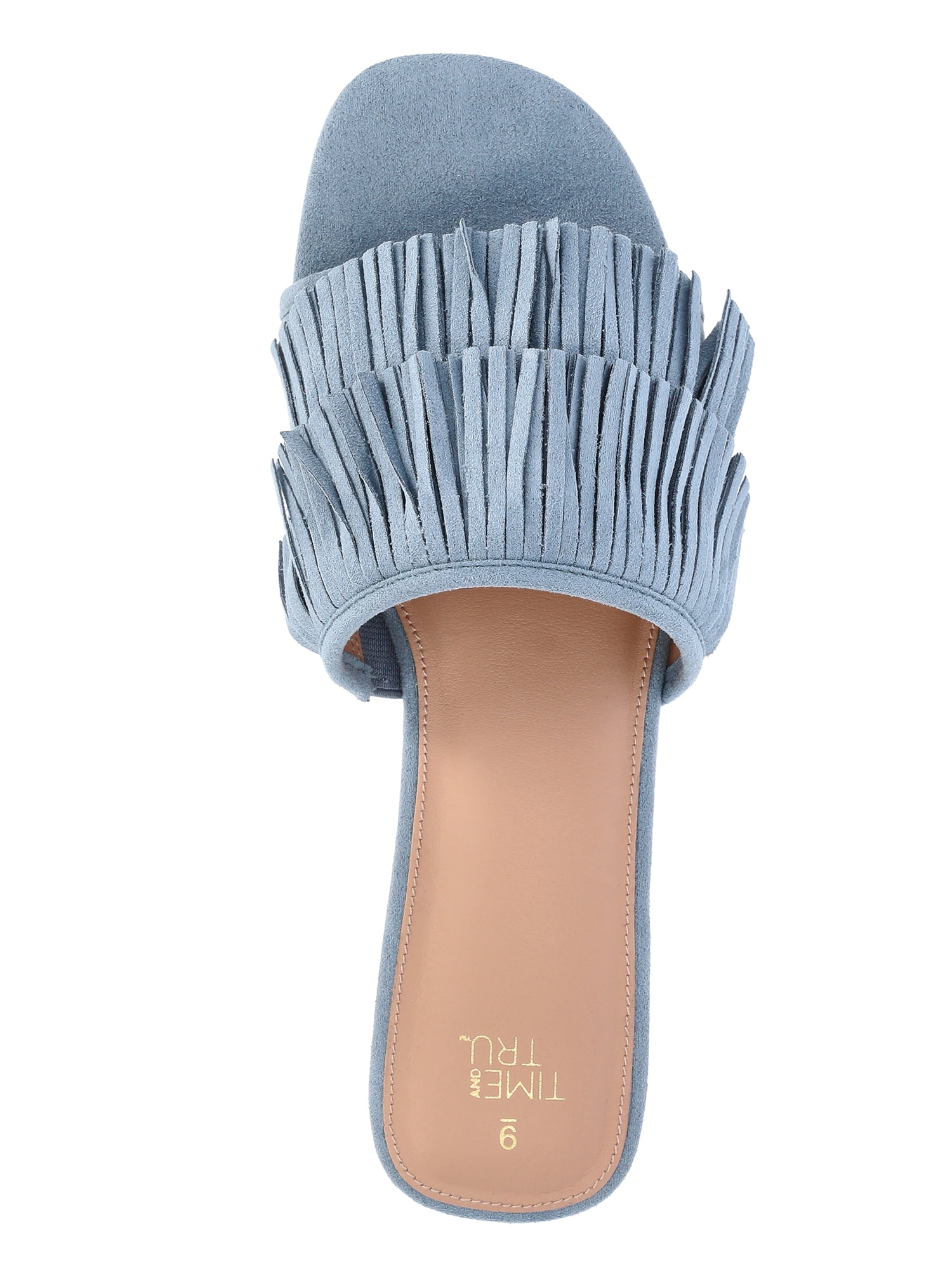 Time and Tru Women's Fringe Slide Sandals