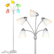 Brightech Medusa LED Floor Lamp - Multi Head Adjustable Tall Pole Standing Reading Lamp