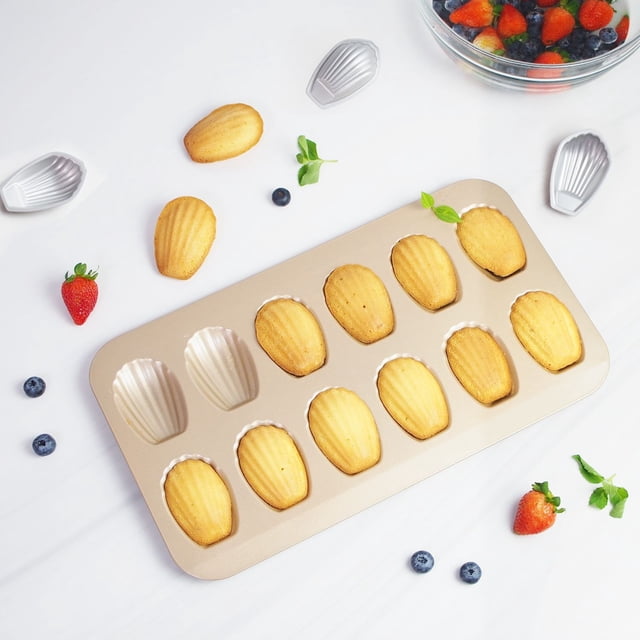 TIMIFIS Cake Pop Mold Kitchen Essentials Madeleine Shell Cake Non-stick Baking Pan 12 Even Shell Cake Bread Baking Utensils Kitchen GadgetsFall
