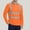 001 Orange, variant on Plcasen Men High Visibility Long Sleeve Safety Work Shirt Round Neck Reflective Strips Mesh Top