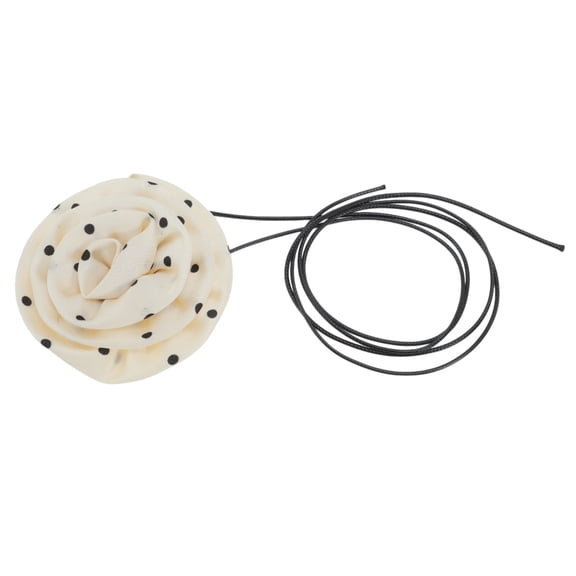 Unique Bargains 1 Pc Adjustable Choker Necklace Rose Flower Delicate Floral Wristband for Women Black