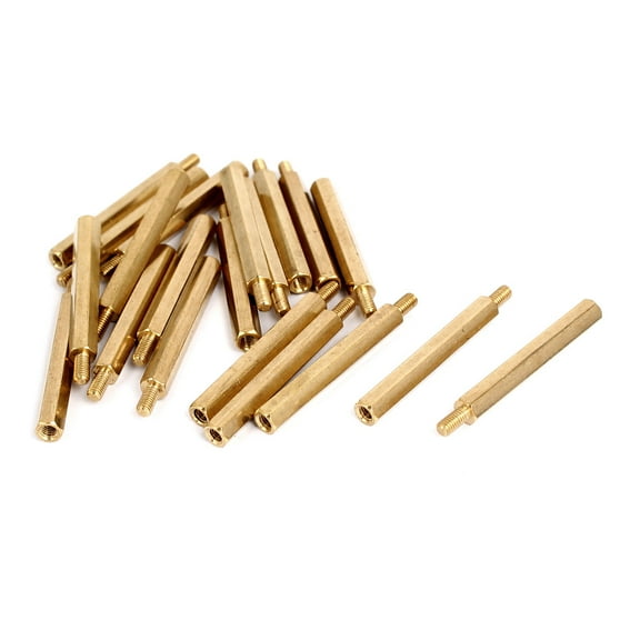 Unique Bargains M3 Hexagonal Spacer Male to Female Thread PCB Standoff Spacer 35mm 6mm 20Pcs