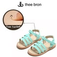 thumbnail image 4 of Girls Sandals Toddler Summer Dress Shoes Gladiator Beach Flat Sandals(TB2236 Green/9M), 4 of 6