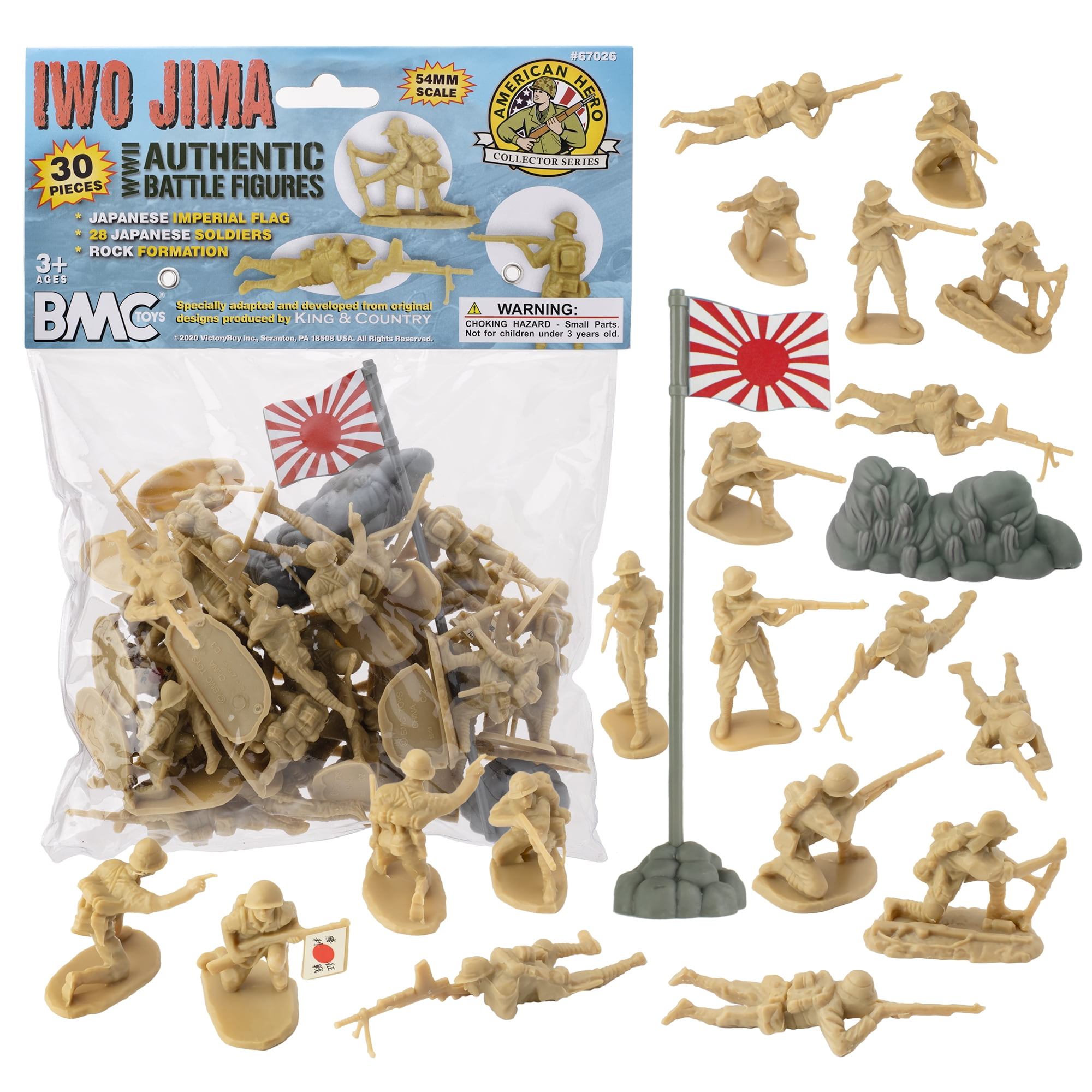 BMC WW2 Japanese Plastic Army Men 30 Imperial Soldiers of Japan 132 Figures