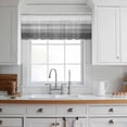 thumbnail image 3 of Black White Ombre Valance Curtains for Kitchen/Living Room/Bathroom/Bedroom Window, Rod Pocket Small Topper Half Short Window Curtains Voile Sheer Scarf, Vintage Minimalism Abstract Stripes 60"x18", 3 of 8