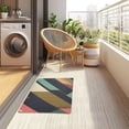 thumbnail image 4 of Yayeee Doormat for Indoor Entrance 32" x 20" Non Slippery Floor Rug, Green Geometric, 4 of 8
