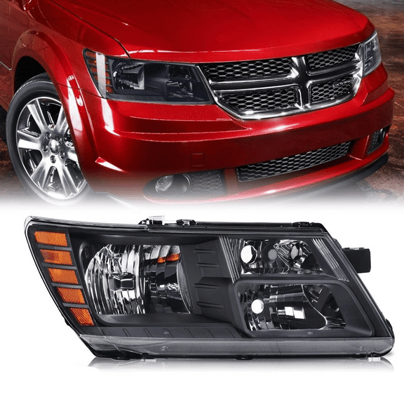 MOSTPLUS 1PC Right RH Side Halogen Headlight for 2009-2020 Dodge Journey