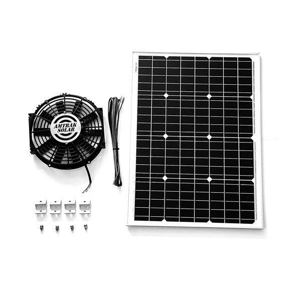 Amtrak Solar 50 Watt Power Moisture Blocking Solar Attic Fan