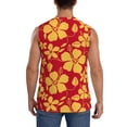 thumbnail image 4 of Fotbe Men's Red Vintage Flowers Print Men's Sleeveless Muscle Tank Tops Casual T-Shirts for Gym Workout Beach-X-Large, 4 of 8
