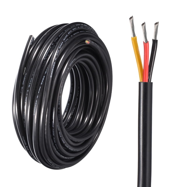 Cable de Alimentación Eléctrico 14AWG 20 Metros Unique Bargains PVC Cordón Cobre
