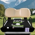 thumbnail image 3 of XYZCANDO Golf Quote Terry Cloth Golf Cart Seat Cover with 4 Storage Pockets - Non-Slip Washable Protector for 2-Seat Golf Carts, 3 of 8