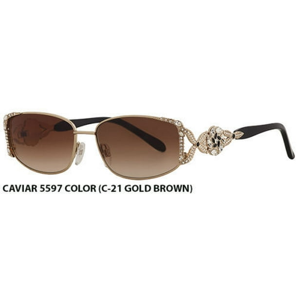 CHAMPAGNE & CAVIAR SUNGLASSES BLACK CRYSTAL