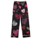 thumbnail image 5 of Puntoco Pijamas para mujer, moda informal para mujer, conjunto de pijama con solapa de manga larga y estampado navideño, conjunto de pijama informal con pantalón superior, 5 of 5