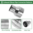 thumbnail image 4 of Reductor codo concéntrico de tubo de escape mandrel de 2" OD a 3" OD de Unique Bargains, 4 of 7