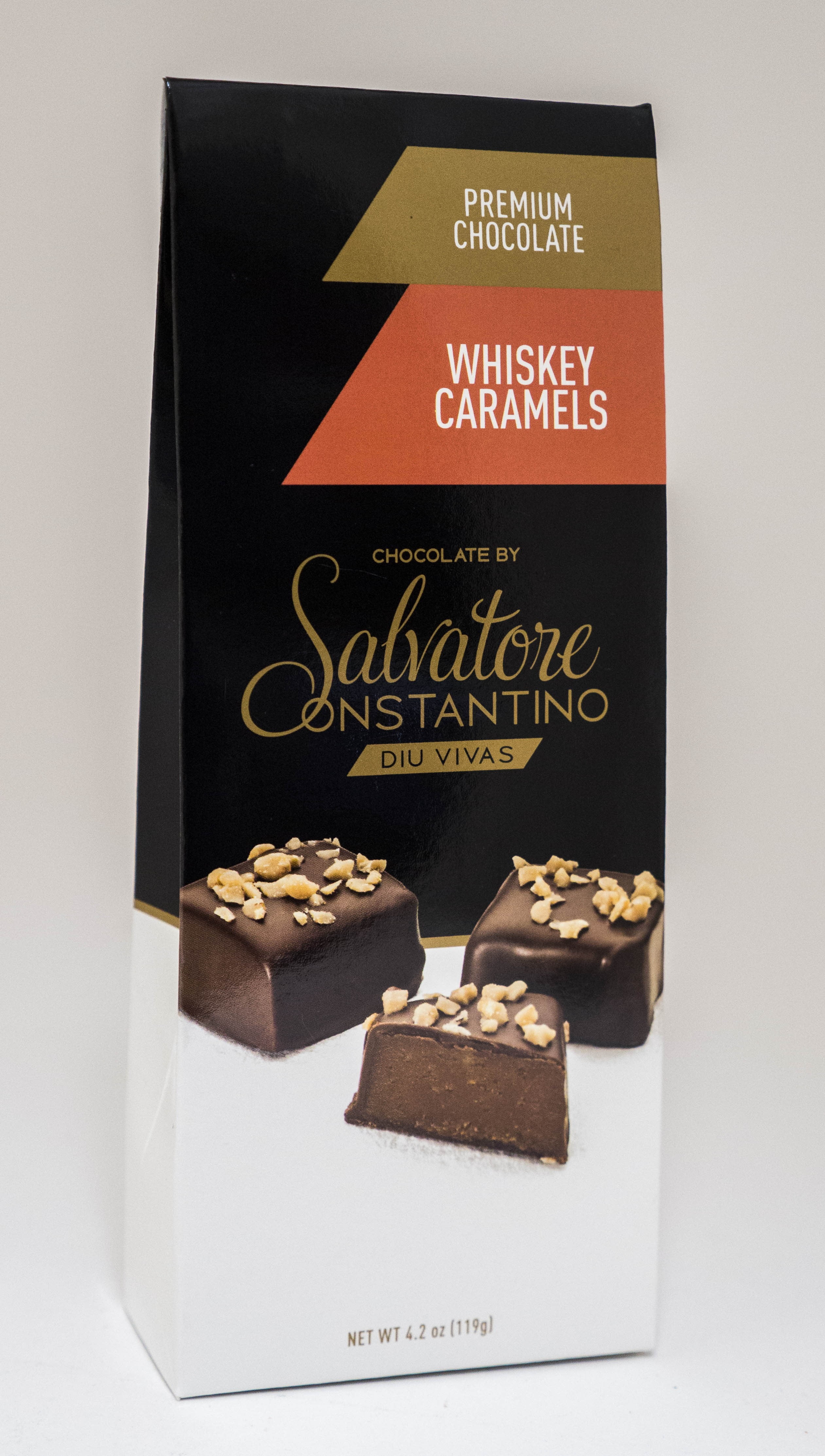 Salvatore Constantino Caramels, Whiskey, 4.2 Oz by SSI G. Debbas Chocolatier, LLC