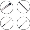 thumbnail image 3 of Reusable Stainless Steel Metal Drinking Straws - 8" Bent Straws w/ 2x Cleaning Brushes - 12 Pack, 3 of 5
