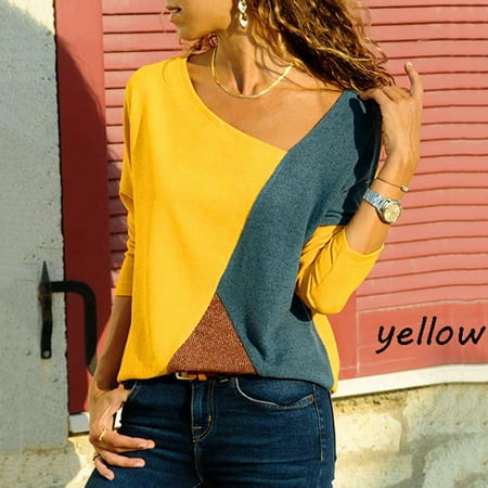 

FuChenYu 2024 New Style Long Sleeve Shirts for Women Hiking Shirts Women Rash Guard Yellow L