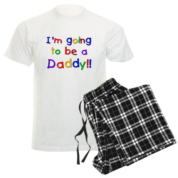 CafePress - I'm Going To Be A Daddy Men's Light Pajamas - Men's Light Loose Fit Cotton Pajama Set