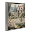 thumbnail image 4 of Stupell Industries French Garden Cottage Landscape Painting Gray Floater Framed Canvas Art Print Wall Art, 25 x 25, 4 of 10