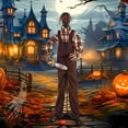 thumbnail image 2 of Gymax Halloween Animatronic Chainsaw Man Halloween Prop w/ Gas Mask Chainsaws, 2 of 10