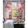thumbnail image 3 of Valentine's Day Sheer Curtains 39 Inch Length 2 Panels Set for Living Room/Bedroom, Ombre Pink Love Tree Truck Roses Plaid Kitchen Curtains Grommet Semi-Sheer Curtains Window Treatments 27.5"x39"x2, 3 of 7