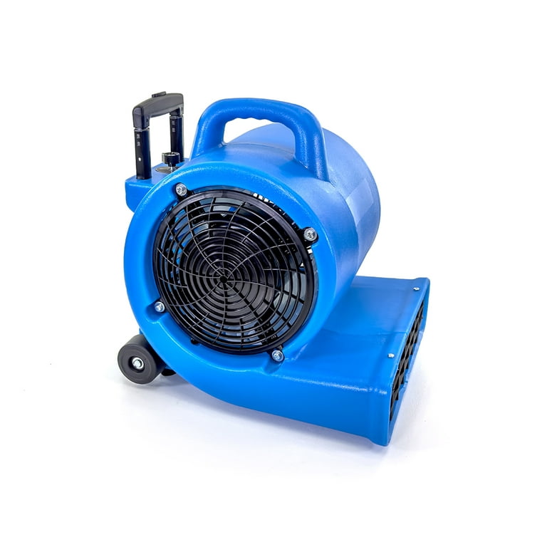 Commercial Floor Air Blower | Carpet Air Dryer | 3 Speed | 850W - 5300 CFM  | Telescopic Handle and Wheels | Effective distance 40 feet.