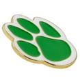 thumbnail image 2 of PinMart's Green and White Animal Paw Print School Mascot Enamel Lapel Pin, 2 of 3