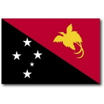 Papua New Guinea Flag Car Decal - 3" x 5"