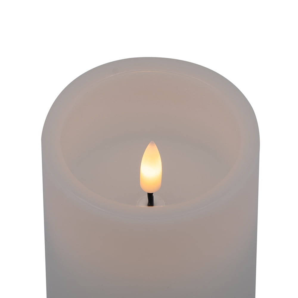 Llinc Store 3 Pack Battery-Powered Flameless Pillar Candles White LED Candles with Remote Timer, Decorative Fake Candles for Room Fall Decor Wedding Christmas Decorations