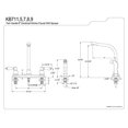 thumbnail image 2 of Kingston Brass KB711 8 Inch Center Kitchen Faucet With Side Sprayer - Polished Chrome, 2 of 2