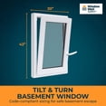 thumbnail image 5 of Egress Window Well Kit with Tilt & Turn Basement Window, Window Well Cover, Egress Ladder & Tuffwell window well, Basement Window Covers, Polycarbonate Window Well Covers Outside, 49"L x 36"W x 48"D, 5 of 6