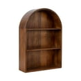 thumbnail image 5 of Kate and Laurel Arcott Modern Arched Wall Shelf, 18 x 26, Walnut Brown, Transitional Arch Wall Shelves for Over-the-Toilet Storage or Entryway Storage Shelf, 5 of 9