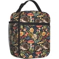 thumbnail image 2 of Insulated Lunch Bag - Reusable Lunch Tote for Office, Work, Picnic, Travel - Forest Hedgehog Mushroom Design - Durable, Thermal Insulated, Leakproof for Adults - Enchanting, Polyester, 2 of 6