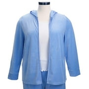 Women's Plus Velour Hooded Jacket