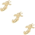 thumbnail image 6 of FRCOLOR 3pcs Giraffe Hook Brass Hook Wall Hook Hanging Giraffe Hook for Coat Hat Towel, 6 of 8