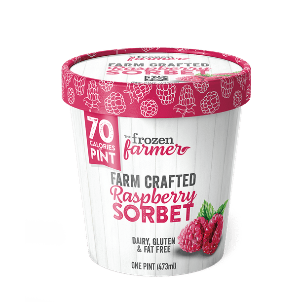 THE FROZEN FARMER RASPBERRY SORBET 16OZ