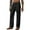 Black, variant on Caqnni Men's Casual Pants Relaxed Fit Stretch with Pockets (White,S)
