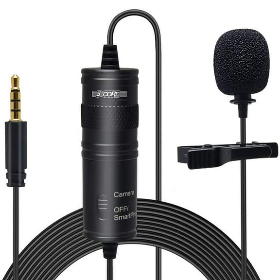 Professional Omnidirectional Lavalier Clip-On Microphone – 3.5mm Lapel Mic for Smartphones, DSLR Cameras, PC, Interviews & Video Recording (CM 001)