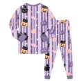 thumbnail image 6 of CAICJ98 Halloween Pajamas Toddler Girl Pumpkin Ghost Boys Pajamas Pjs Sets Kids 2 Piece Long Sleeve Soft Cotton Sleepwear (2-3 T,Light Purple), 6 of 9