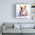 thumbnail image 2 of Canvas Wall Art - Frank Harris 'Corgi Master' Wall Art for Living Room, Bedroom, or Office DÃ©cor by Trademark Fine Art - 24 x 24 Inches, 2 of 4