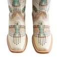 thumbnail image 4 of CORRAL Adult Female White-Turquoise Embroidery Square Toe Western Boots, Size: 5 (Z5219-5), 4 of 5