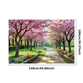 thumbnail image 3 of LUUFILx Cherry Blossom Themed Background Banner Spring Party Decorations Backdrop for Garden Parties Outdoor Celebrations Photo Shoots, 3 of 8