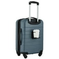 thumbnail image 4 of Wrangler 2-Piece Expandable Rolling Hard Side Spinner Carry-on Set with Cup Holder, Indian Teal, 4 of 13