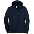 thumbnail image 5 of Port & Company Essential Fleece Full Zip Hooded Sweatshirt-L (Navy), 5 of 6