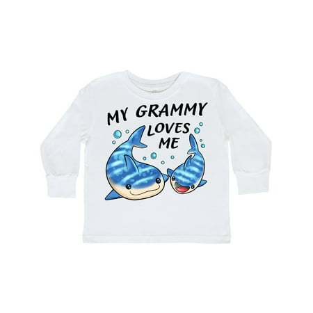

Inktastic My Grammy Loves Me- whale shark Gift Toddler Boy or Toddler Girl Long Sleeve T-Shirt