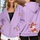 thumbnail image 2 of WILLBEST Sudadera Deportiva para Mujer Ladies' Christmas Printed Zipper Long Sleeved Pocket Adjuststring Casual Hooded Sweatshirt 2274 XXX-Grande, 2 of 8