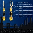 thumbnail image 2 of Gem Stone King 18K Yellow Gold Plated Silver Yellow Citrine 3 Stone Dangle Earrings for Women (4.90 Cttw, Gemstone November Birthstone, Oval 8X6MM, 7X5MM and 6X4MM), 2 of 6