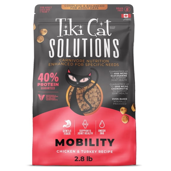 Tiki Cat Solutions Mobility Chicken & Turkey Dry Cat Food 2.8 lbs.
