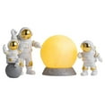 thumbnail image 2 of tredstone 4pcs Astronaut Figurine Set Home Decor Sstronaut Desktop Statue Cute Decor Gold Yellow 1Set, 2 of 6