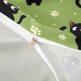 thumbnail image 4 of jejeloiu Cartoon Cat Paw Print Duvet Cover Set Kids,Cute Kitten Pattern Bedding Full,Reversible,3pcs(No Comforter), 4 of 6